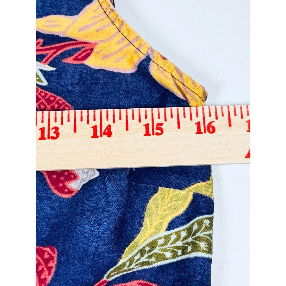Pataloha Patagonia Dress Size 8 Blue Floral Cotton Knee Length Made in Portugal